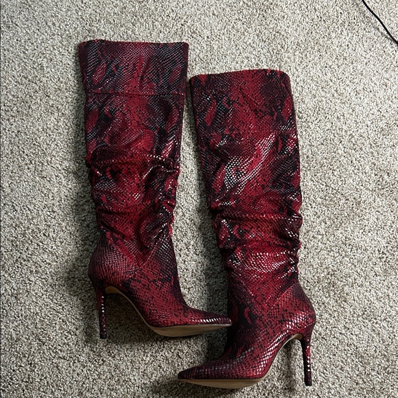 Jessica Simpson Shoes - Jessica Simpson Red Over the Knee Boots only worn once